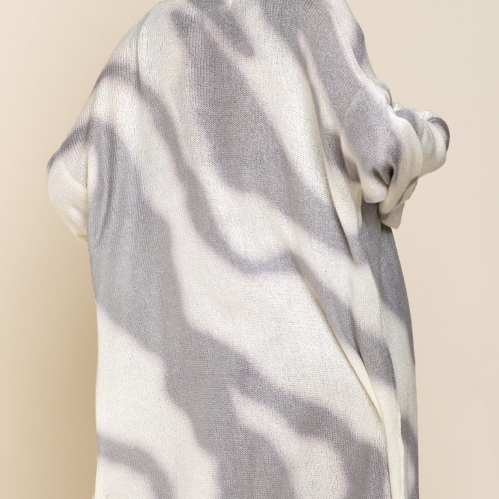 Last One!  5 ⭐️‘s!!  NWT POL Printed Hand Dipped Sweater Kimono Small - Picture 9 of 13